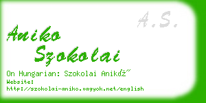 aniko szokolai business card